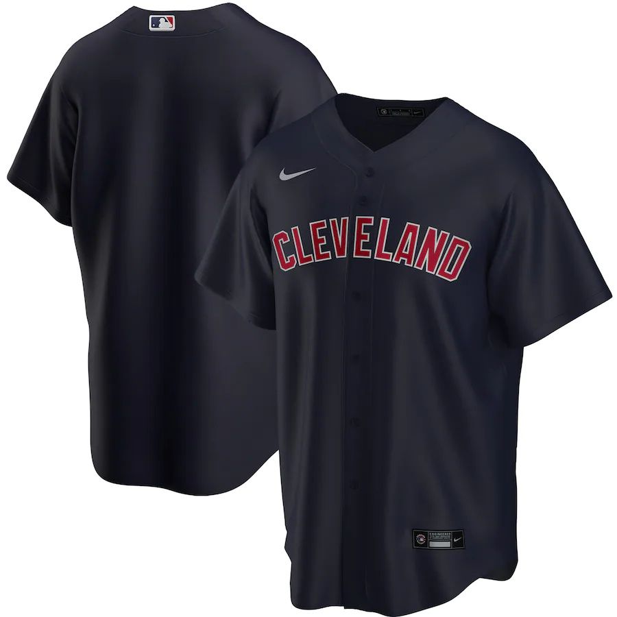 Mens Cleveland Indians Nike Navy Alternate Replica Team MLB Jerseys->cleveland indians->MLB Jersey